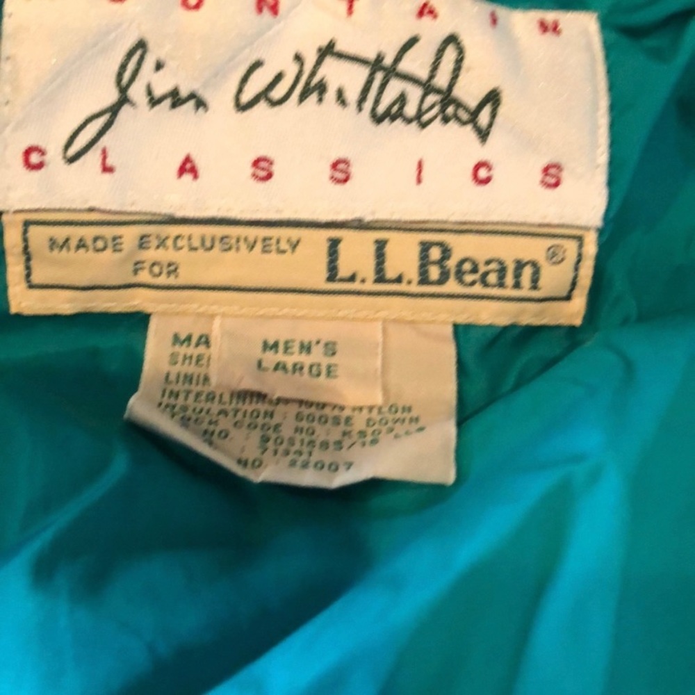 L.L.BEAN MENS DOWN VEST - Picture 5 of 6